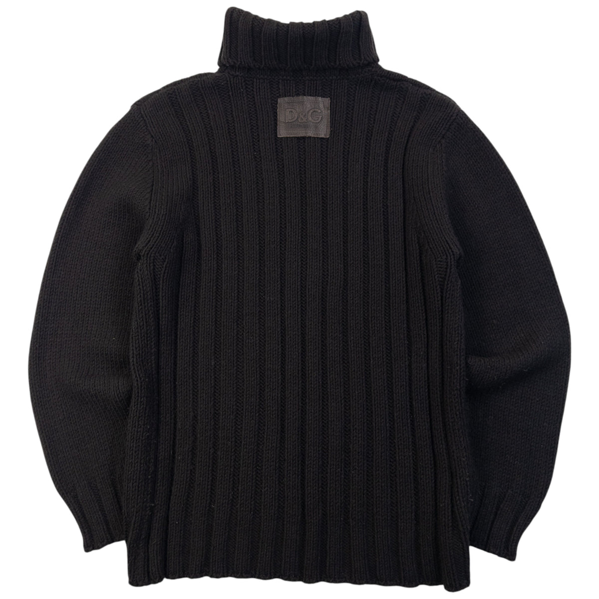 Vintage 2000s Dolce & Gabbana Ribbed Knit Turtleneck Jumper Size S