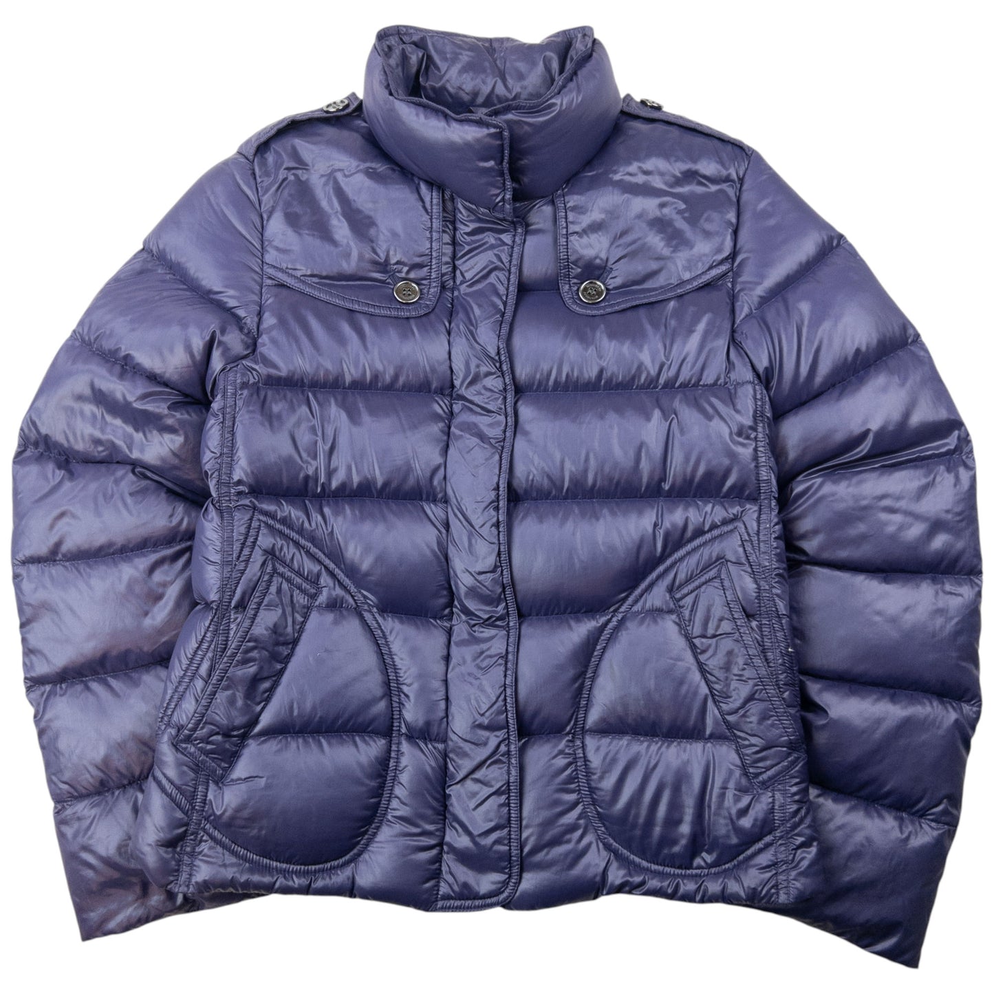 Vintage Burberry Zip Up Puffer Jacket Womens Size XS