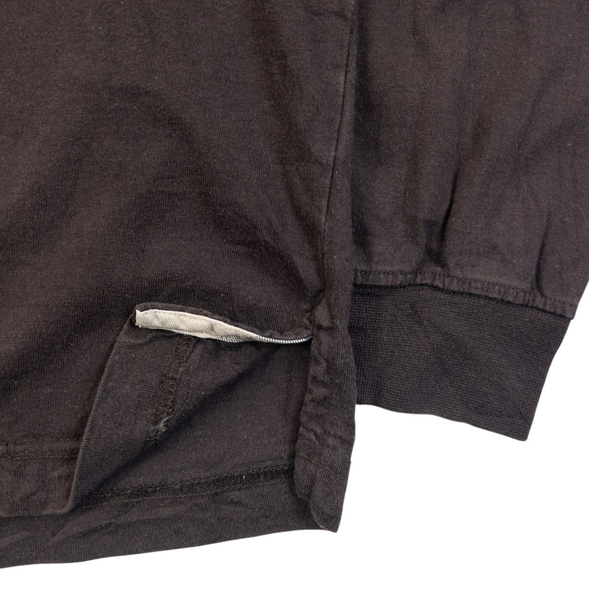 Vintage 2000s Burberry Striped Long Sleeve Polo Shirt in brown, photo 5