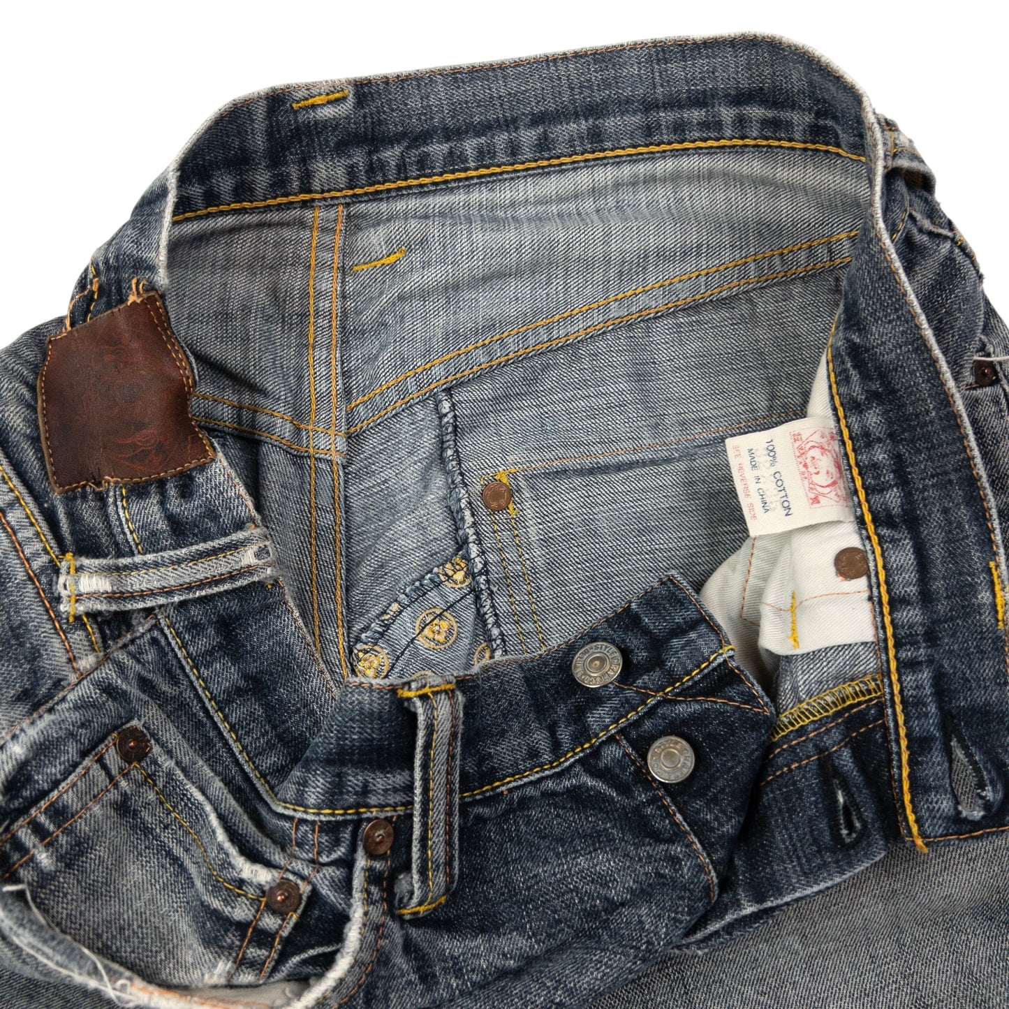 Vintage Evisu Embroidered Kamon Daicock Japanese Denim Jeans Size W31