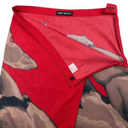 Vintage Issey Miyake Abstract Pattern Skirt Womens Size W28