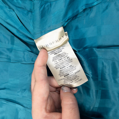 Vintage Burberry Sandringham Wool Trench Jacket in blue, photo 8
