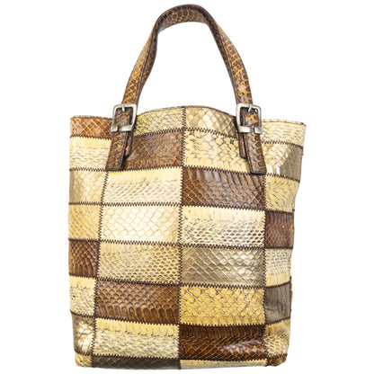 Vintage 2000s Miu Miu Patchwork Snakeskin Handbag