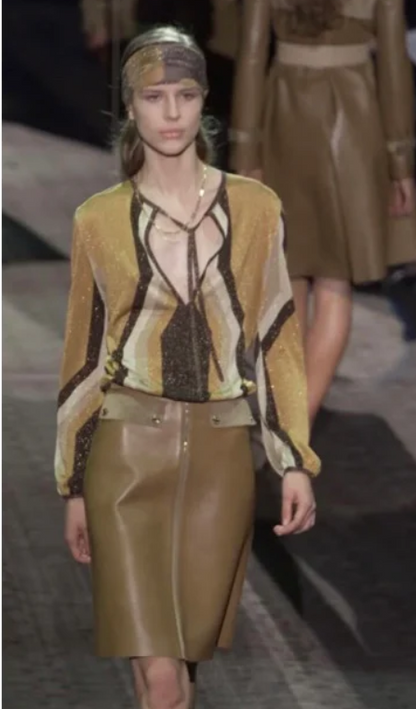 Vintage FW2000 Gucci By Tom Ford Zip Skirt Womens Size W28