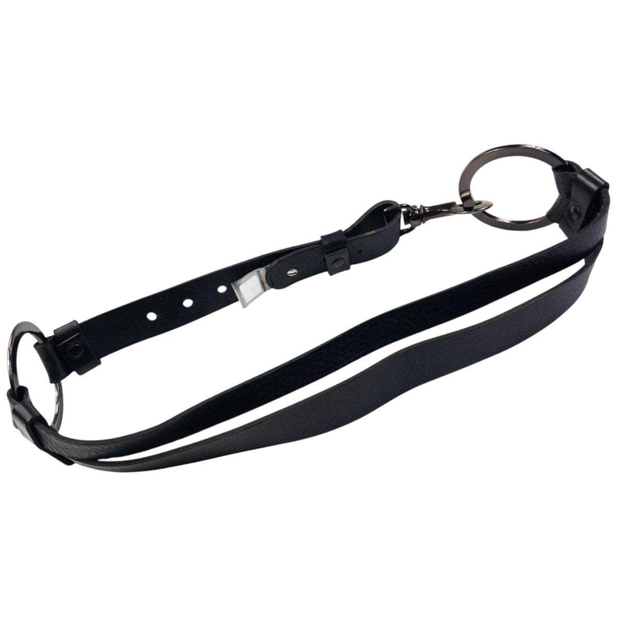 Vintage 2000s Dolce & Gabbana Leather Clip Ring Belt Size M