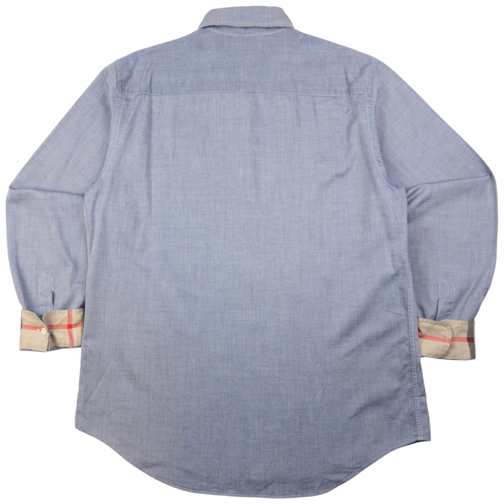 Vintage Burberry Nova Check Cuff Long Sleeve Button Up Shirt Size M