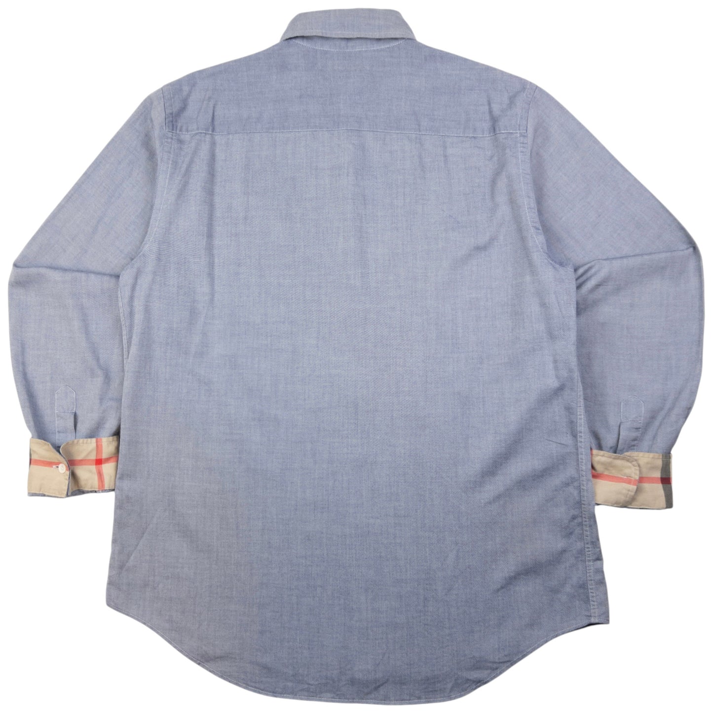 Vintage Burberry Nova Check Cuff Long Sleeve Button Up Shirt Size M