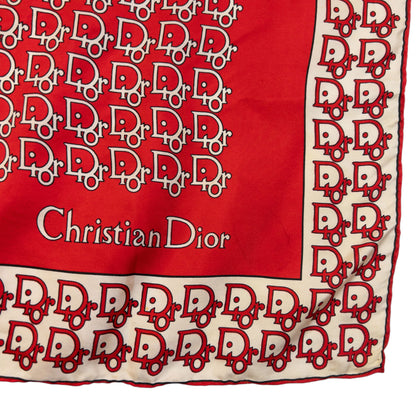 Vintage 80s Dior Monogram Silk Scarf