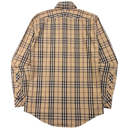 Vintage 2000s Burberry Black Label Nova Check Long Sleeve Button Up Shirt Size S