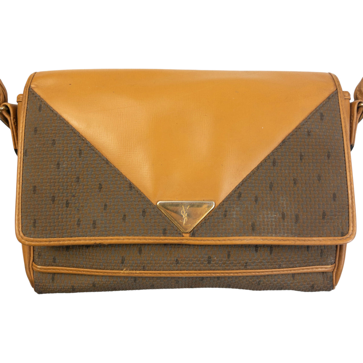 Vintage 90s YSL Yves Saint Laurent Leather Shoulder Bag
