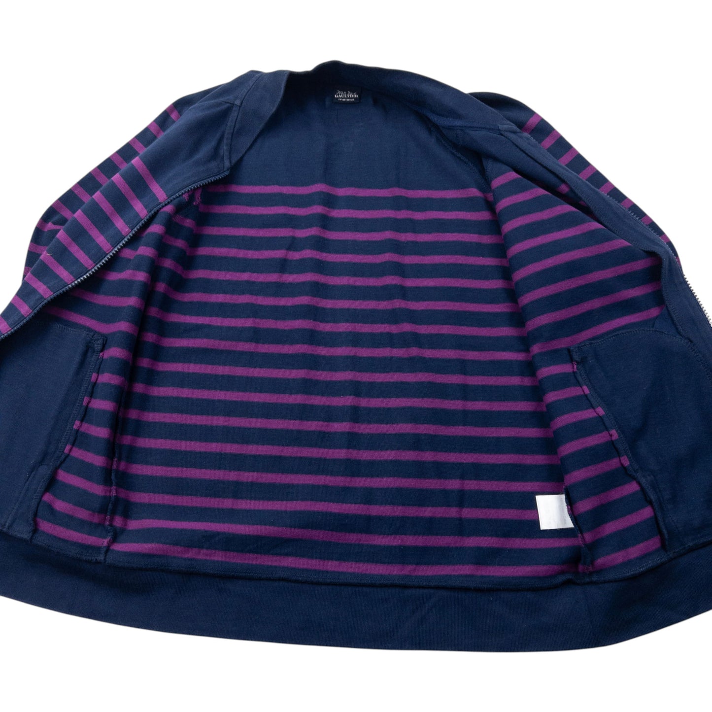 Vintage Jean Paul Gaultier Matelot Striped Zip Up Sweatshirt Womens Size S