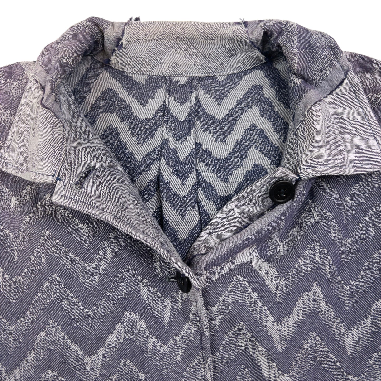 Vintage A-POC By Issey Miyake Zig Zag Button Up Jacket Womens Size L