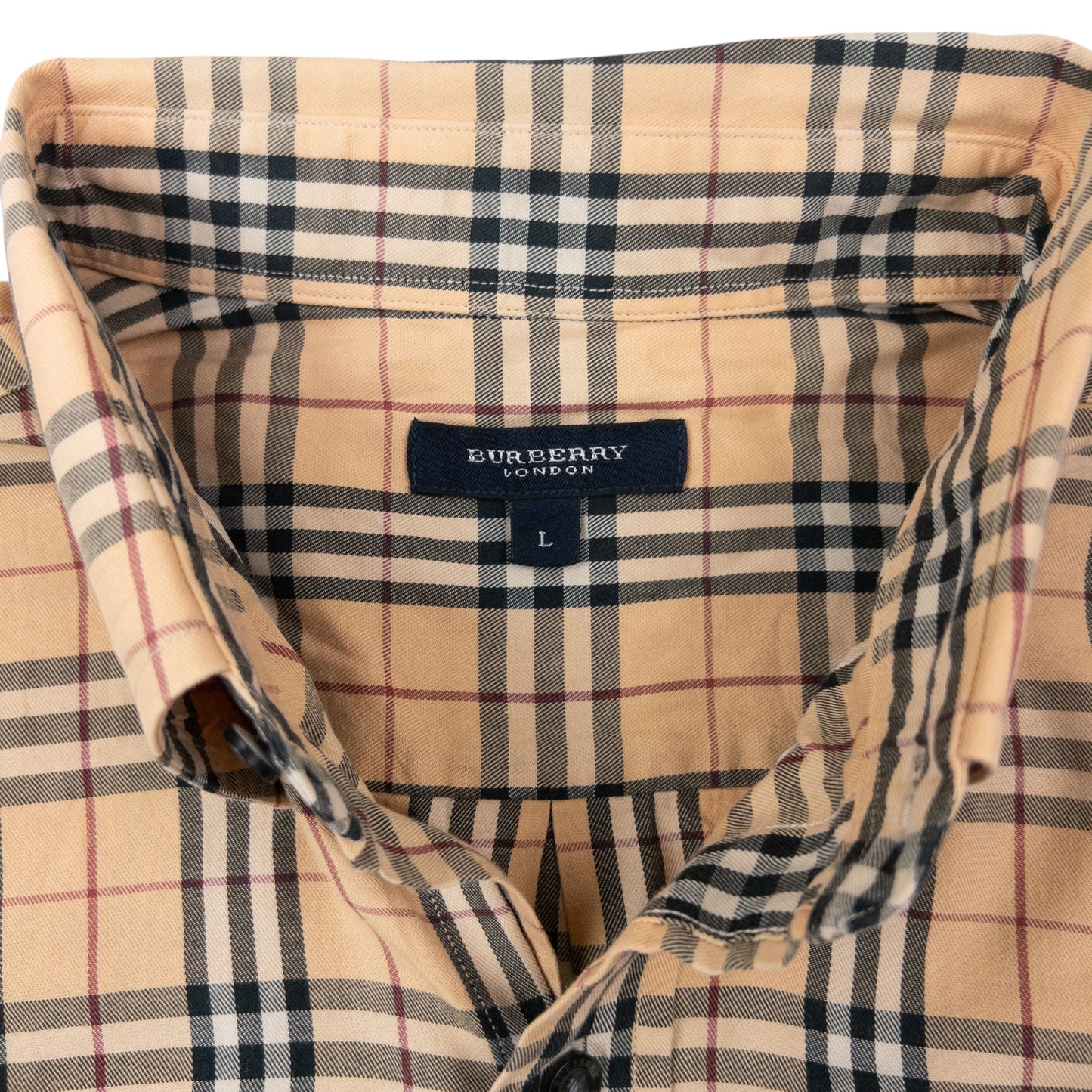 Vintage 2000s Burberry Nova Check Long Sleeve Button Up Shirt Size L