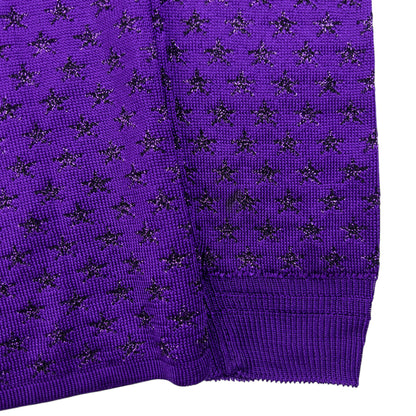 Vintage 90s Gianni Versace Star Pattern Wool Cardigan Womens Size S