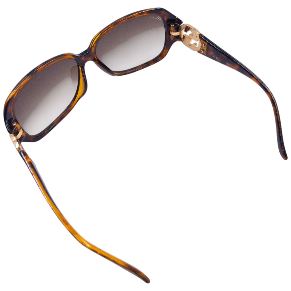 Vintage 2000s Gucci Diamanté Tortoise Shell Sunglasses
