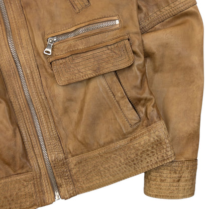 Vintage 2000s Dolce & Gabbana Zip Up Leather Jacket Size S
