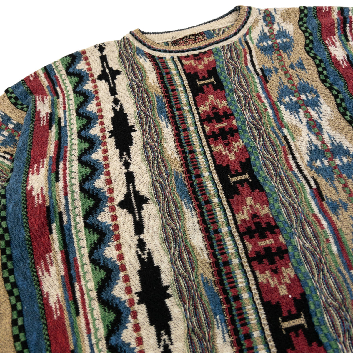 Vintage Pattern Knit Jumper Size XL
