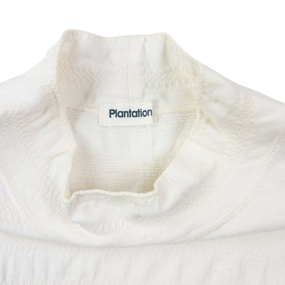 Vintage 90s Plantation By Issey Miyake Textured Long Sleeve T Shirt Womens Size M