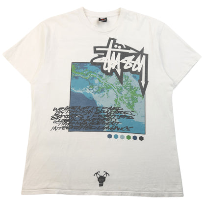 Vintage 2000s Stussy X Futura Graphic T Shirt Size L