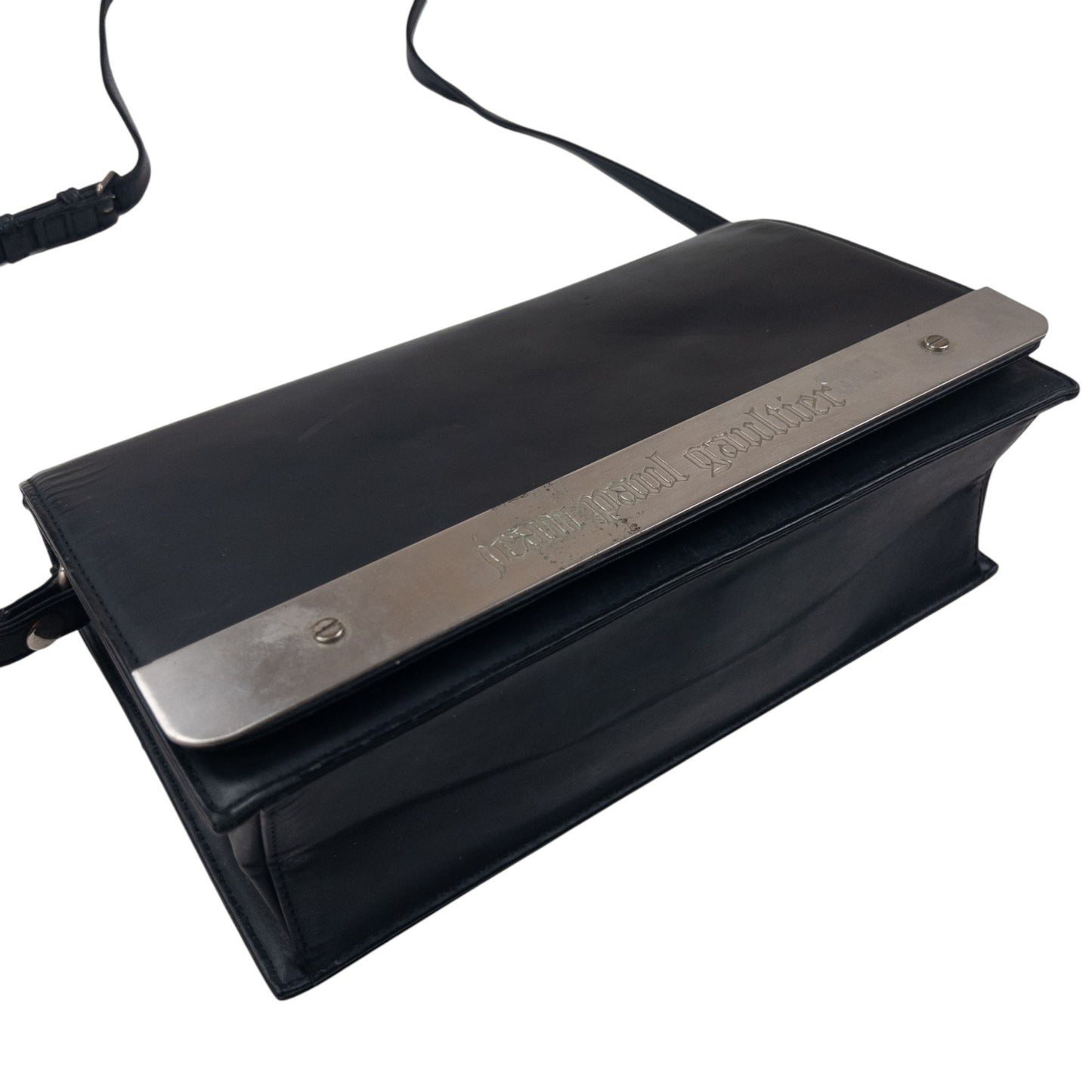 Vintage Jean Paul Gaultier Embossed Leather Crossbody Bag