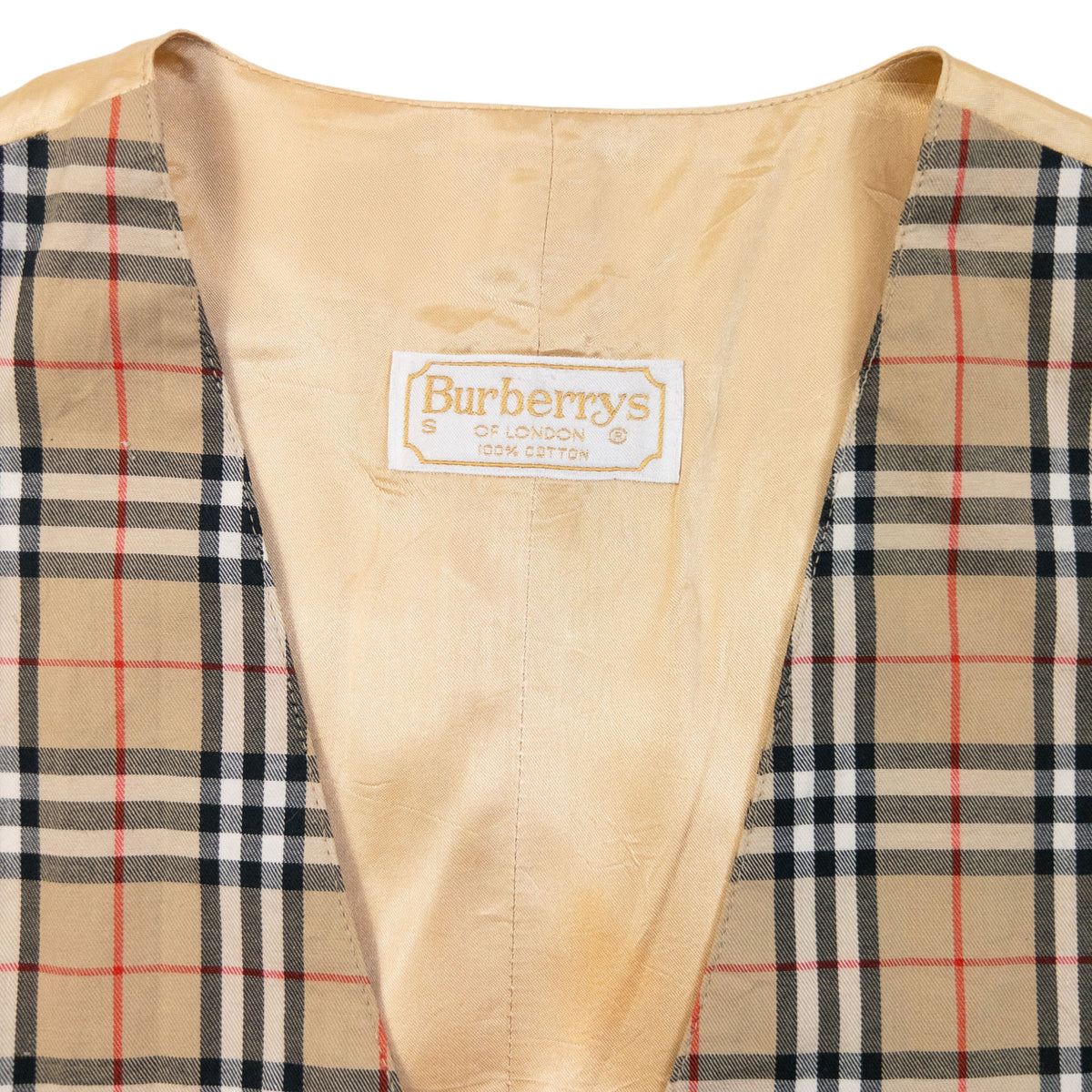 Vintage 90s Burberry Nova Check Waistcoat Womens Size S