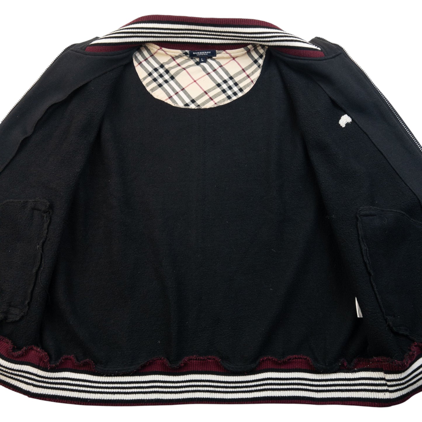 Vintage 2000s Burberry Zip Up Sweatshirt Size S
