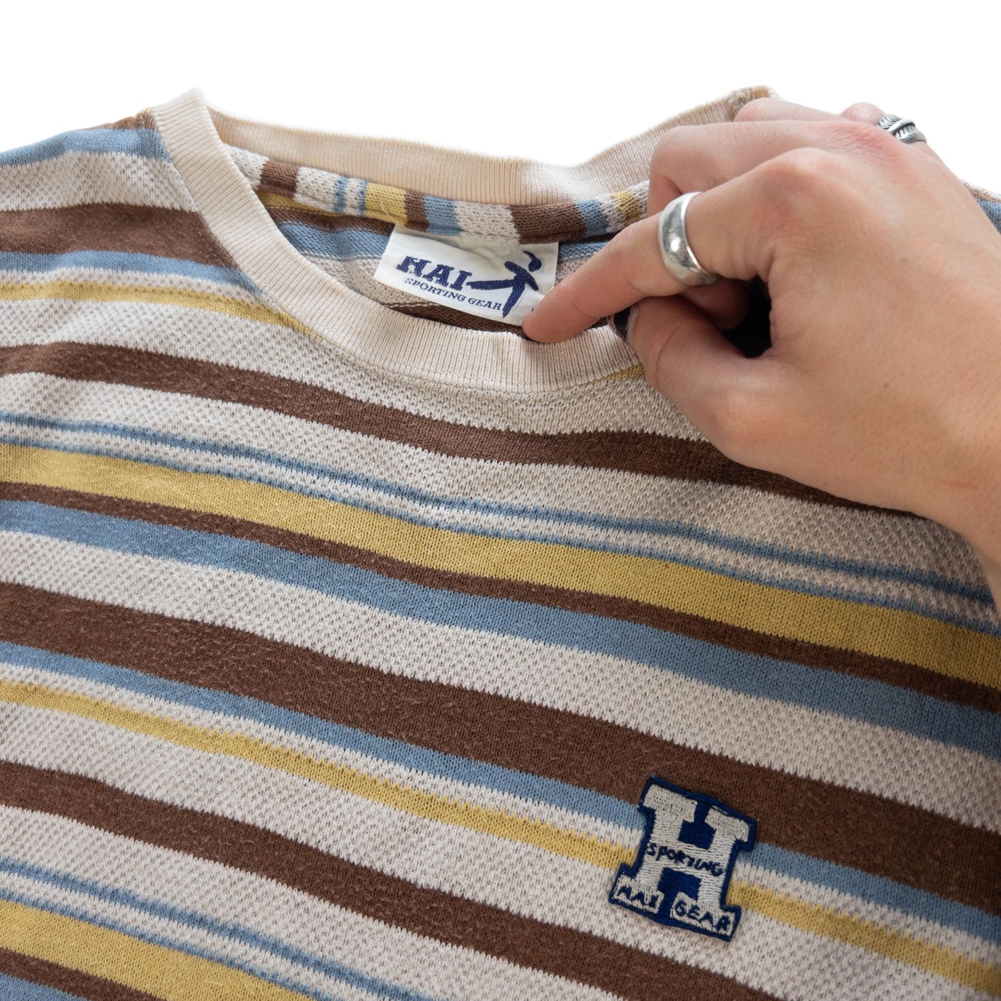 Vintage Hai Sporting Gear By Issey Miyake Striped Top Size M