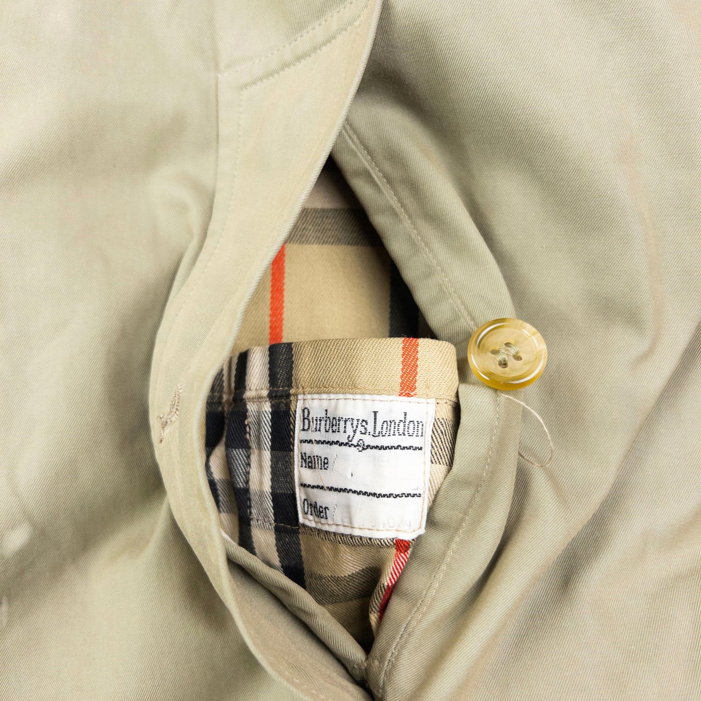 Vintage 90s Burberry Nova Check Lined Trench Jacket Size XL