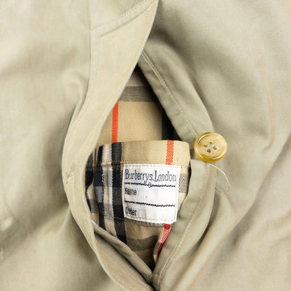 Vintage 90s Burberry Nova Check Lined Trench Jacket Size XL