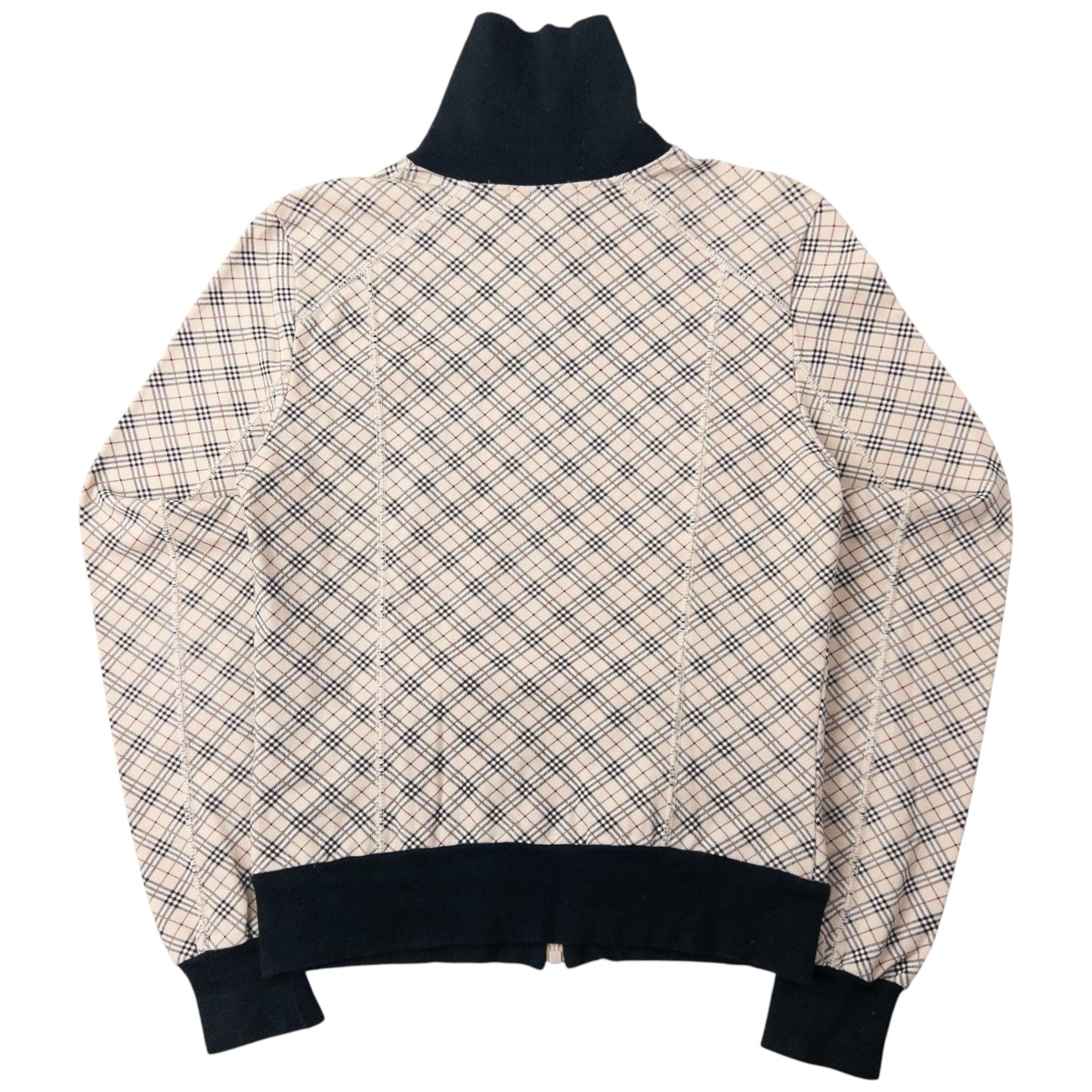 Vintage Burberry Blue Label Nova Check Zip Up Sweatshirt Womens Size S