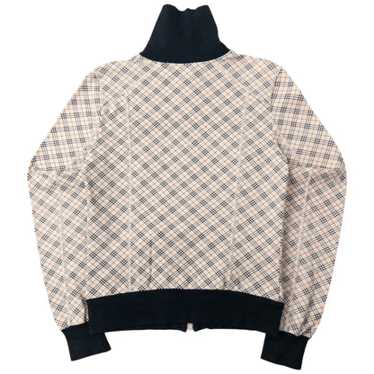 Vintage Burberry Blue Label Nova Check Zip Up Sweatshirt Womens Size S