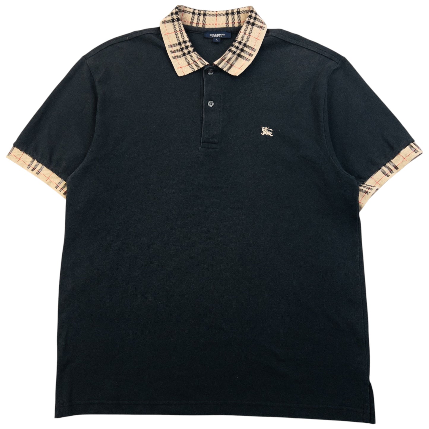 Vintage 2000s Burberry Nova Check Collar Polo Shirt Size M