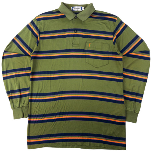 Vintage YSL Yves Saint Laurent Long Sleeve Polo Shirt Size S