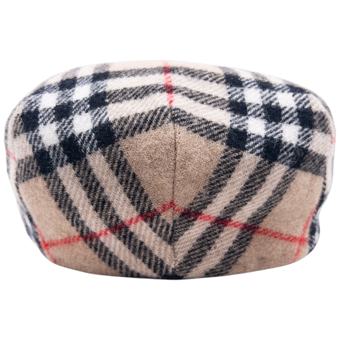 Vintage Burberry Nova Check Wool Flat-Cap Hat