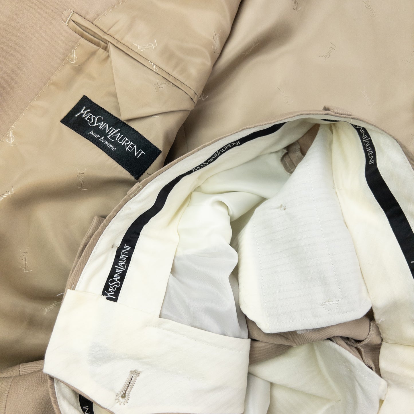 Vintage 90s YSL Yves Saint Laurent Jacket & Trousers Suit Set Size M