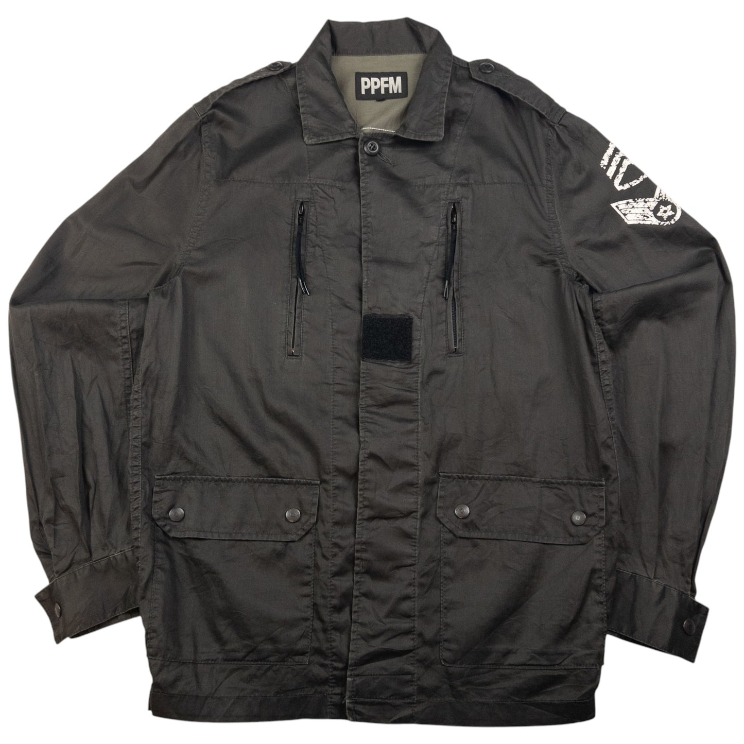 Vintage PPFM Skull Lightweight Military Jacket Size M