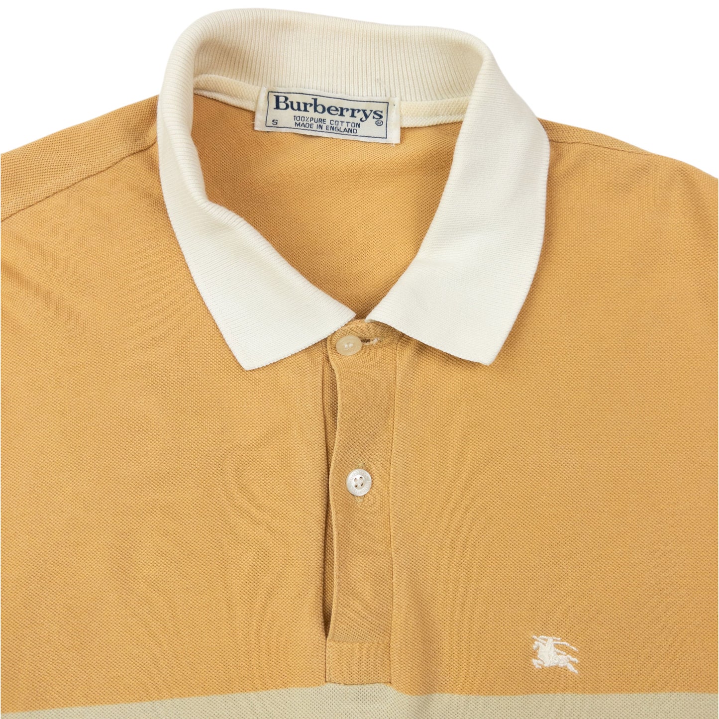 Vintage 90s Burberry Striped Polo Shirt Size S