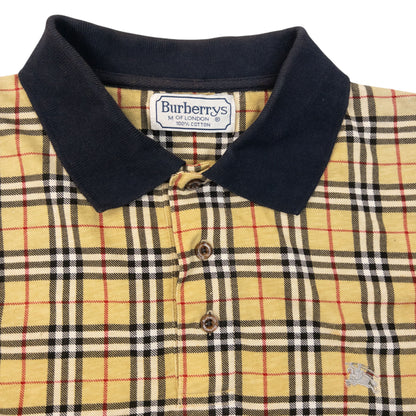 Vintage 90s Burberry Nova Check Polo Shirt Size M