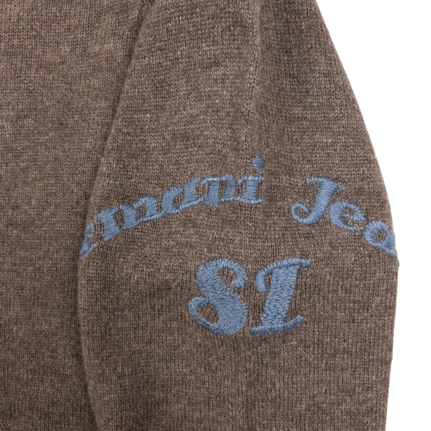Vintage Armani Jeans Q Zip Wool Jumper Size M