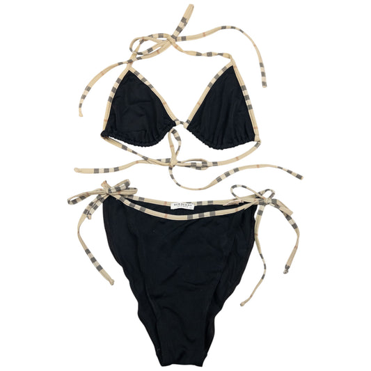 Vintage Burberry Nova Check Bikini Set Womens Size XS