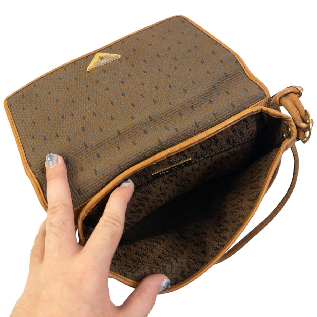 Vintage 90s YSL Yves Saint Laurent Leather Shoulder Bag