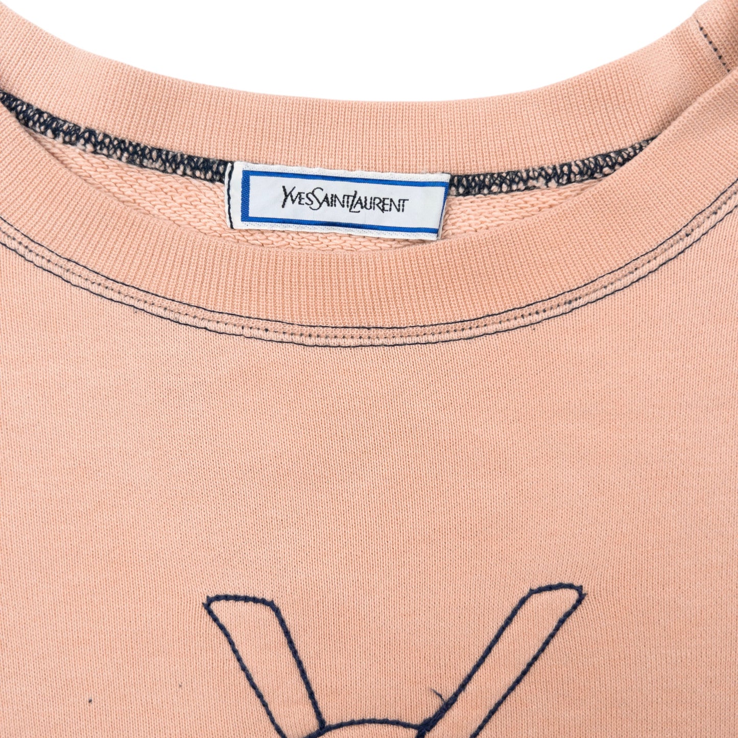 Vintage 80s YSL Yves Saint Laurent Embroidered Sweatshirt Size S