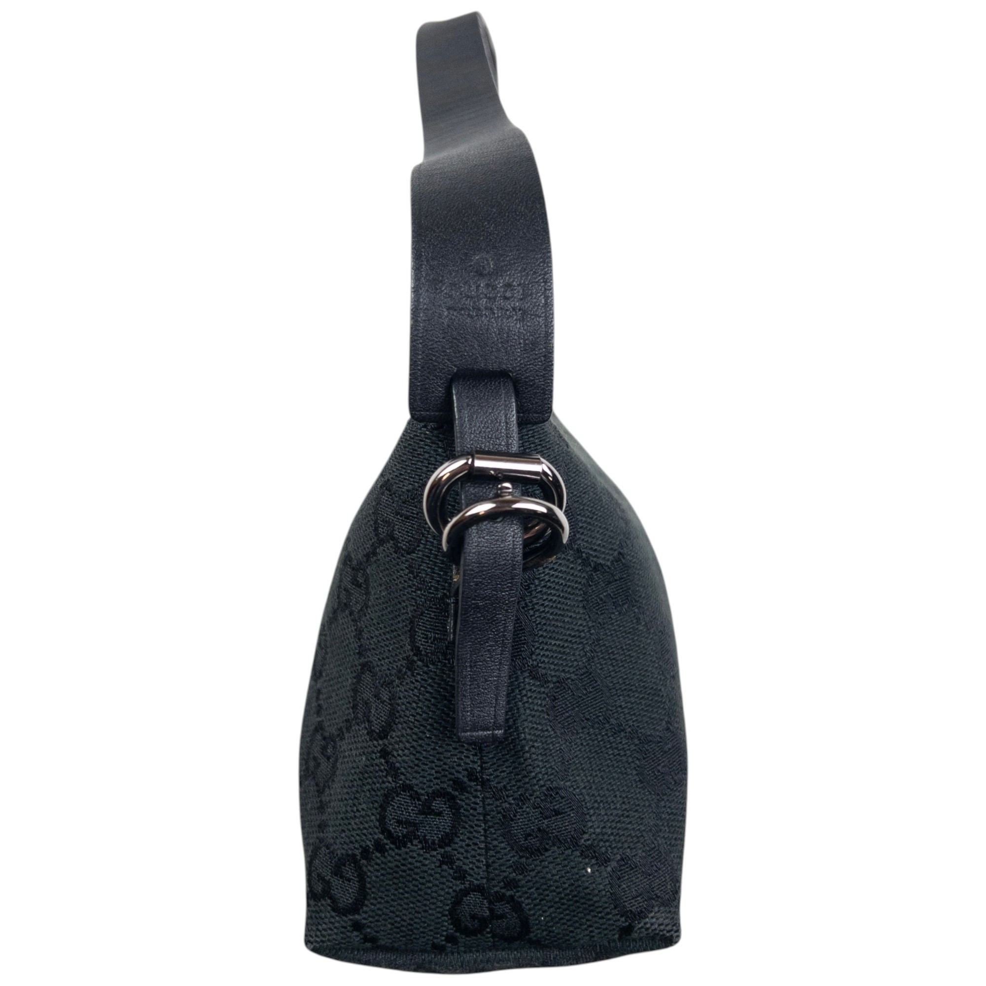 Vintage Gucci Monogram Mini Baguette Handbag