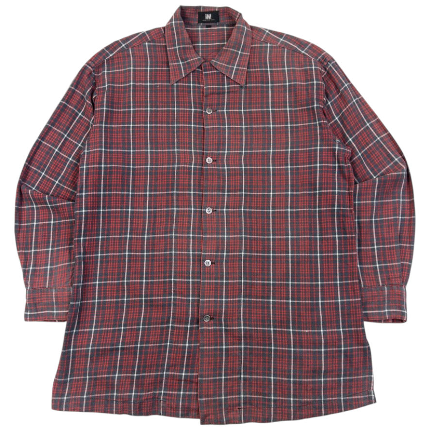 Vintage 2000s Issey Miyake Checkered Long Sleeve Button Up Shirt (cotton)