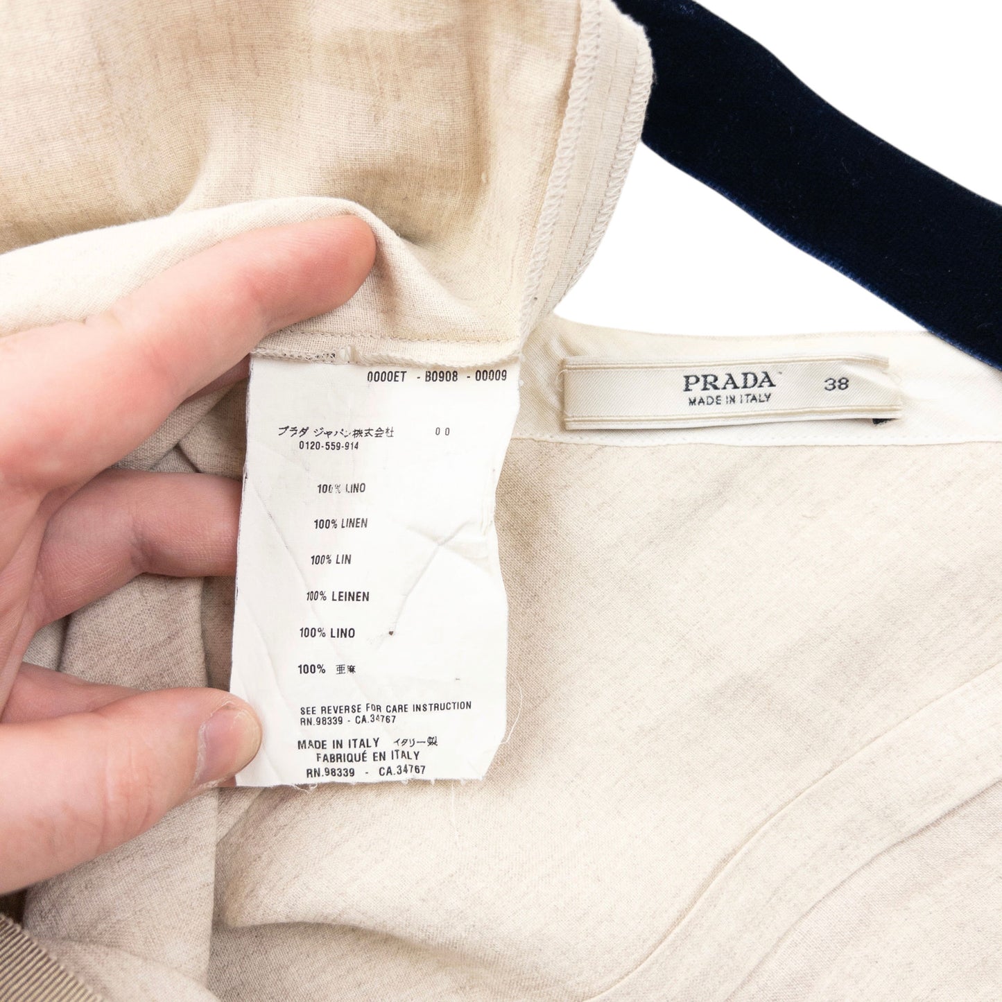 Vintage 2000s Prada Linen Slip Dress Womens Size M