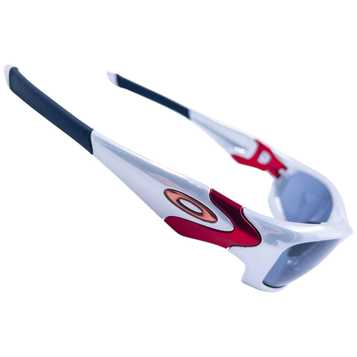 Vintage 2007 Oakley White Chrome Straight Jacket Sunglasses