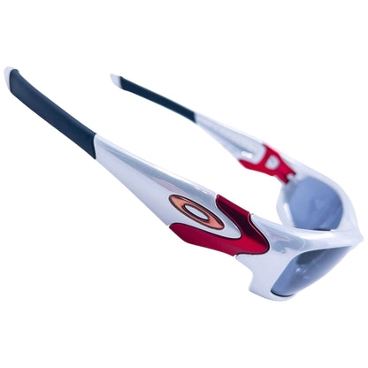 Vintage 2007 Oakley White Chrome Straight Jacket Sunglasses