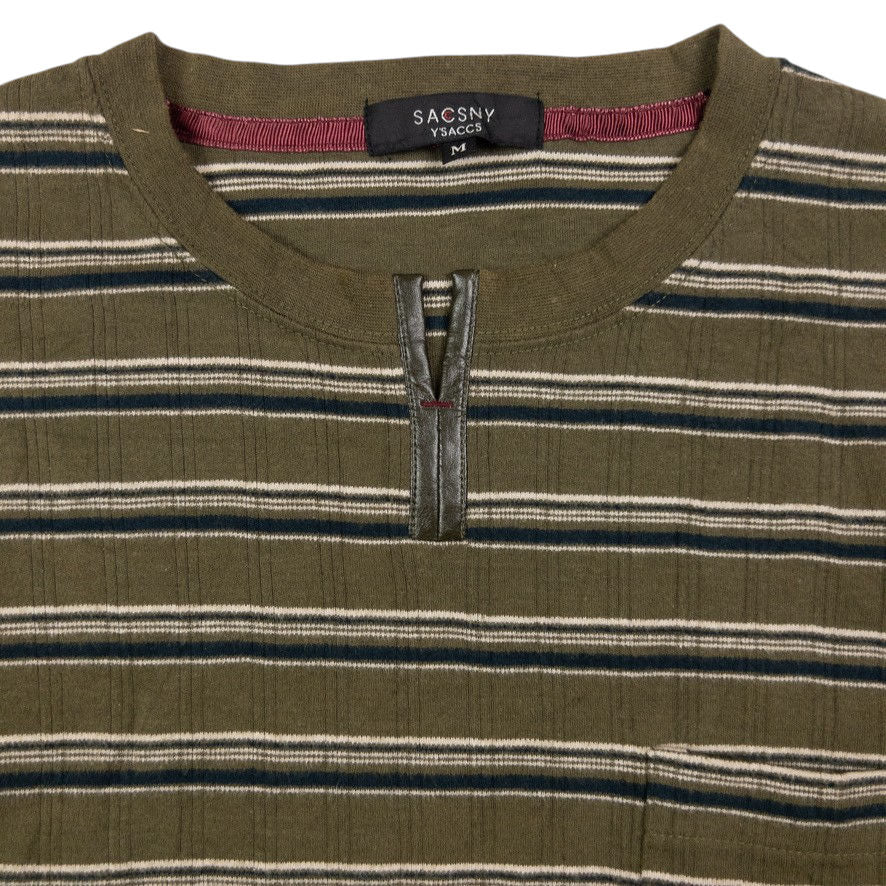 Vintage Y'Saccs By Yohji Yamamoto Striped Long Sleeve T Shirt Size M