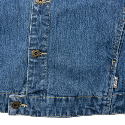 Vintage 2000s Burberry Button Up Denim Jacket Size M