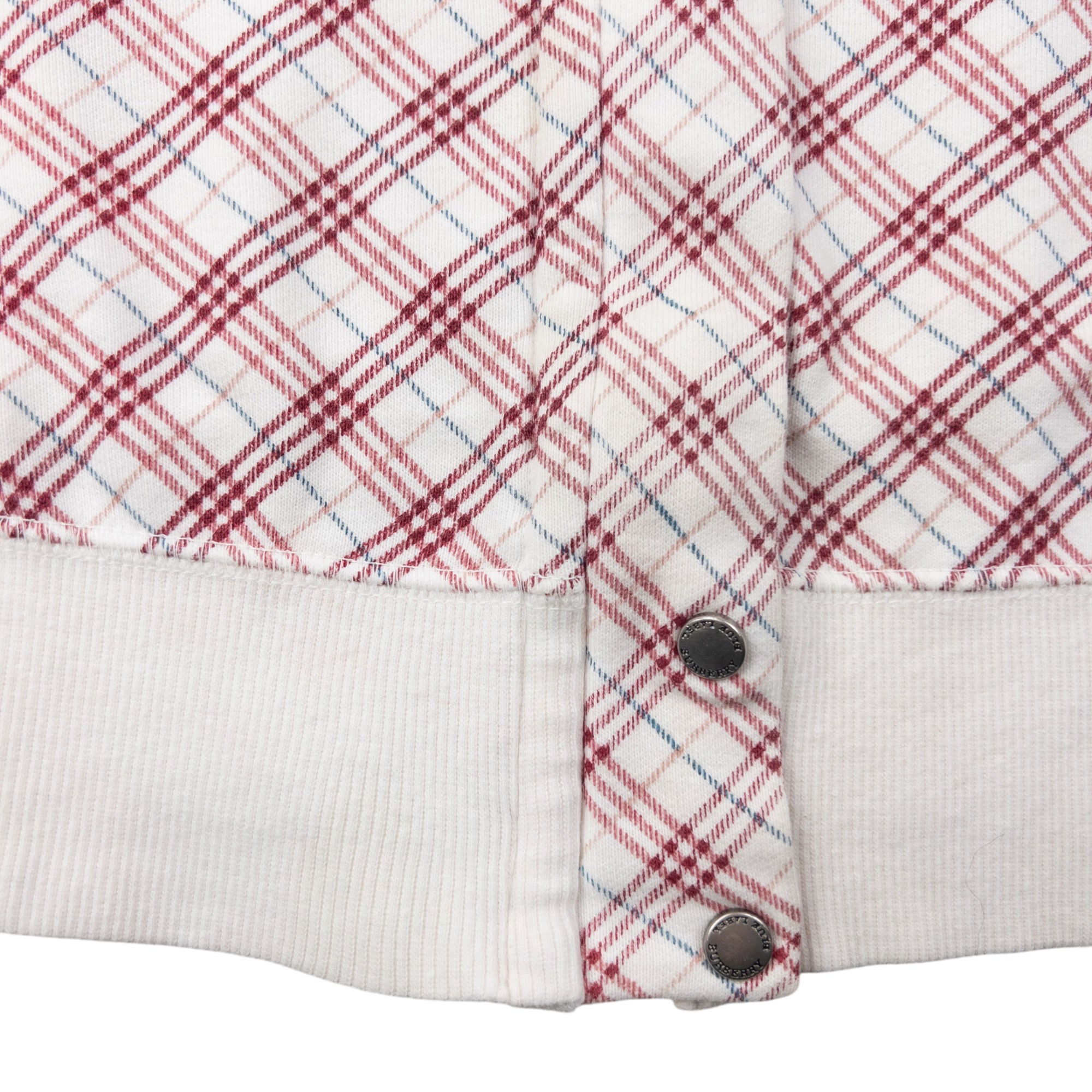 Vintage 2000s Burberry Blue Label Nova Check Zip Up Sweatshirt Womens Size S